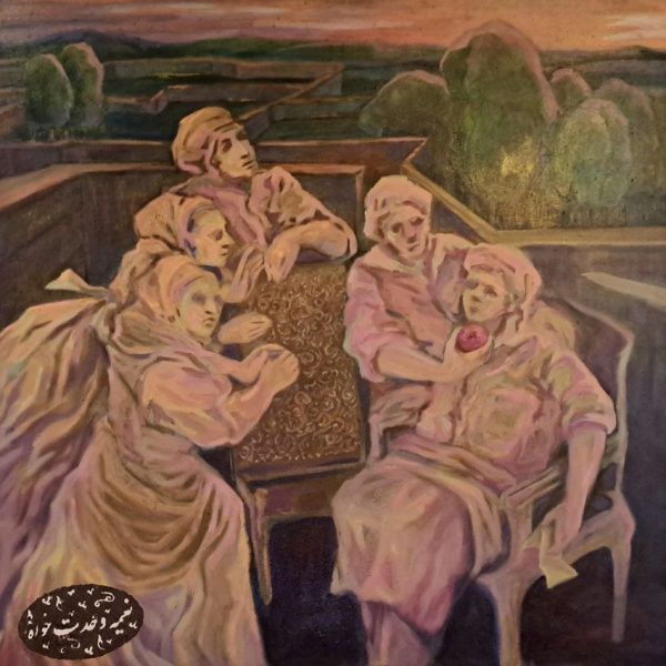 آثار نقاشی وحدت خواه با عنوان مجموعه من و تو = ما